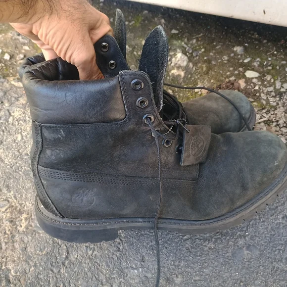 Black Timberland Boots Size 10.5 Pre-owned - Picture 5 of 14